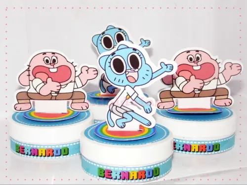 Aplique para Latinha 3d o Incrível Mundo de Gumball