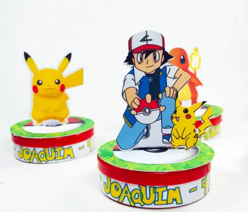 Aplique para Latinhas 3d Pokemon