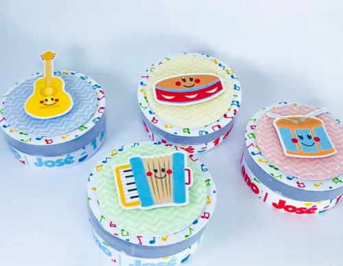 Aplique para Latinha Instrumentos Musicais Infantil Baby