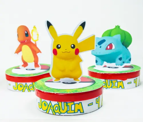 Aplique para Latinhas 3d Pokemon
