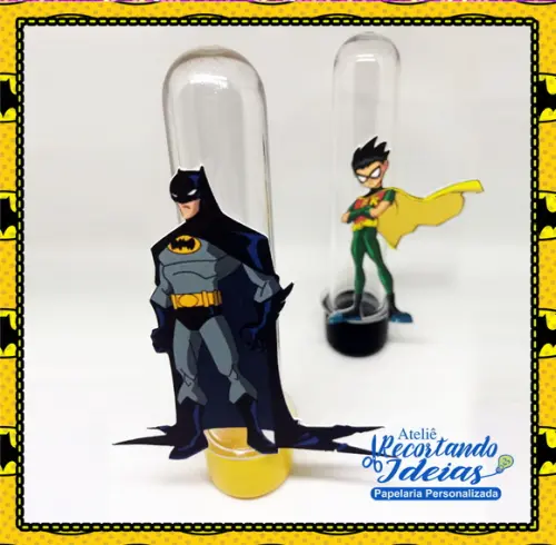 Aplique para tubetes do Batman - 10 unidades
