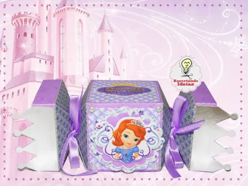 Caixa Bala Princesa Sofia - 10 unidades