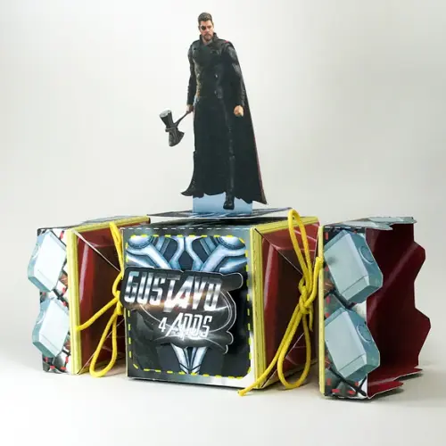 caixa bala thor vingadores - 10 unidades