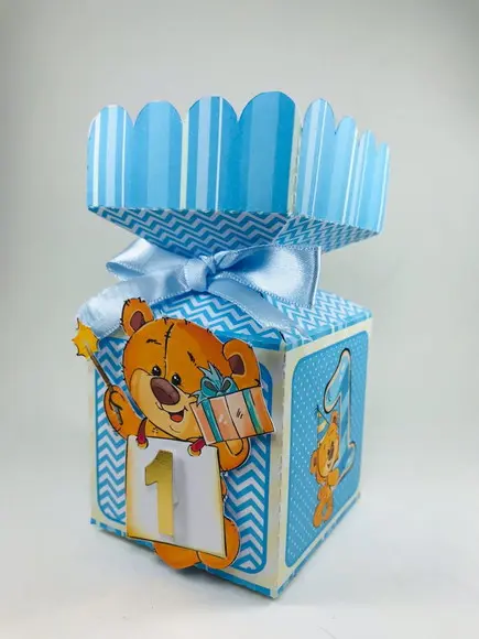 caixa bala urso marrom - 10 unidades