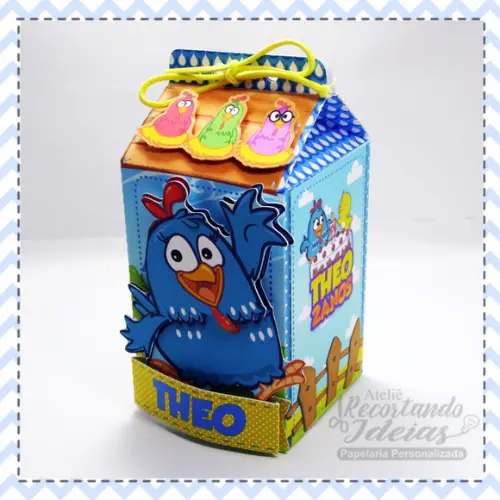 Caixa milk galinha pintadinha 3D