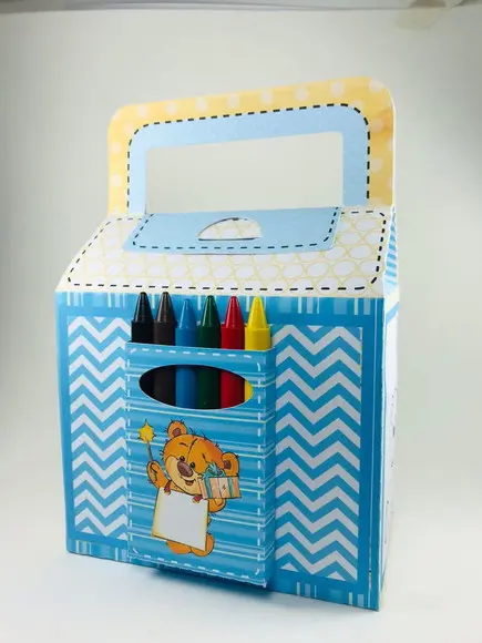 caixa para colorir urso marrom - 10 unidades
