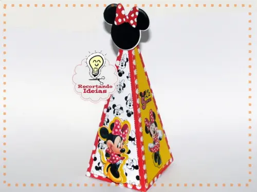 Caixa Pirâmide da Minnie - 10 unidades