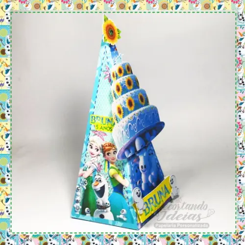Caixa Pirâmide Frozen Fever - 10 unidades