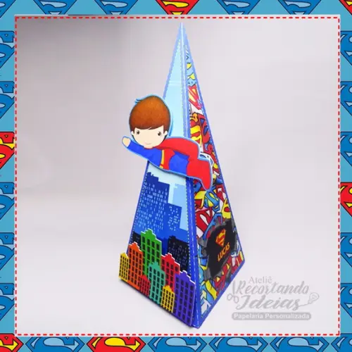 Caixa Pirâmide Superman - 10 unidades