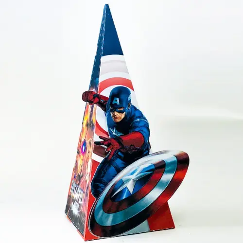 Caixa pirâmide Vingadores - Capitão América - 10 unidades