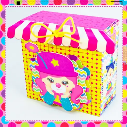 Caixinha personalizada Circo Rosa