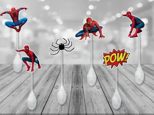 colherzinhas decoradas homem-aranha