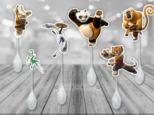colherzinhas decoradas kung fu panda