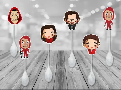 colherzinhas decoradas la casa de papel