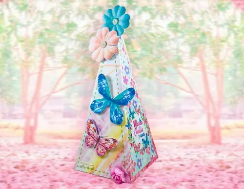 cone jardim encantado e borboletas - personalizados de luxo