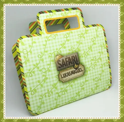 Convite Safari Maleta Pop-up - 10 unidades