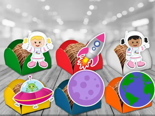 Forminhas Astronauta Meninas - 100 Unidades