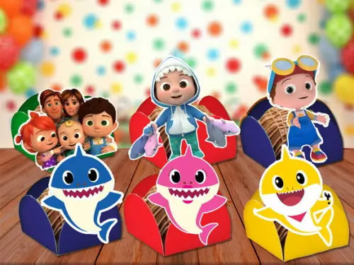 Forminhas Baby Shark - 100 Unidades