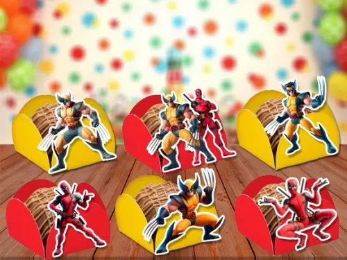 Forminhas Deadpool e Wolverine Top - 100 Unidades