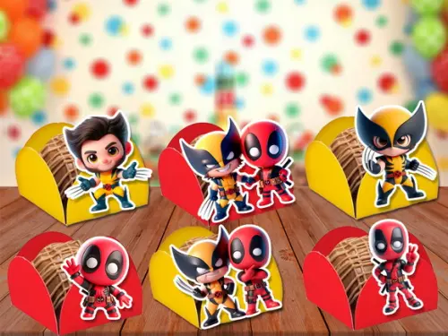 Forminhas Deadpool e Wolverine - 100 Unidades