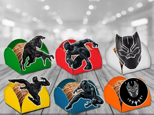 Forminhas Pantera Negra - 100 Unidades