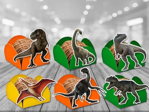 Forminhas para Doces Dinossauros - 100 Unidades
