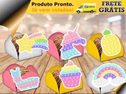 Forminhas Pop It Candy Color