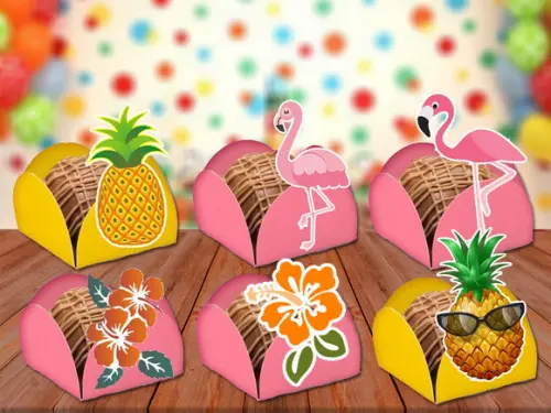 Forminhas Tropical Flamingos - 100 Unidades