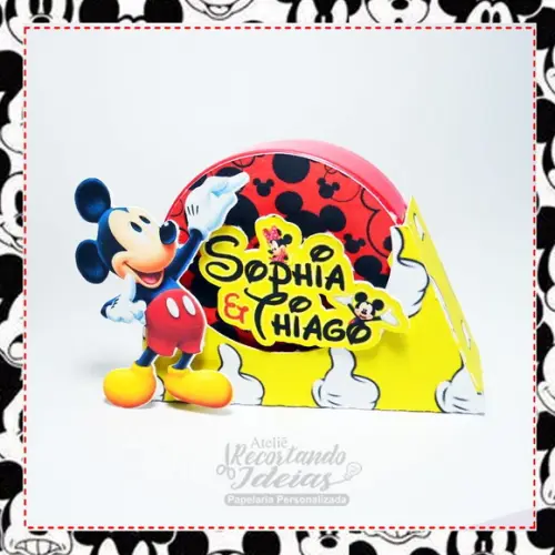 Latinha com Suporte Mickey
