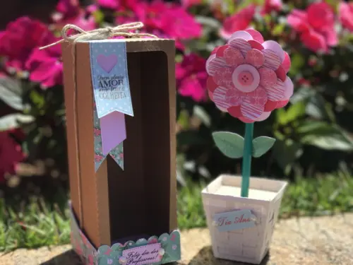 Lembrancinha dia dos professores - vaso de flor e lápis