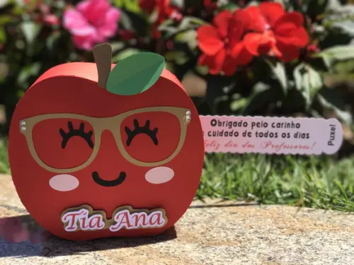 lembrança dia dos Professores com pote de chocolate