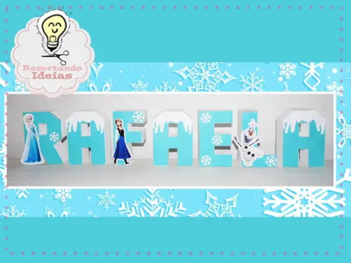 Letra 3d Frozen