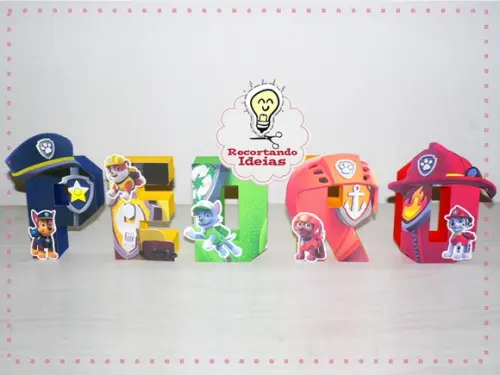 Letra 3D Patrulha Canina