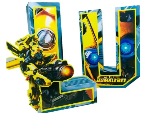 letras 3d bumble bee transformers