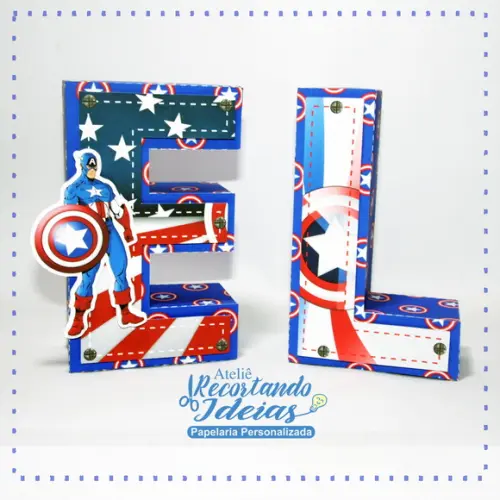 Letras 3d Capitão América