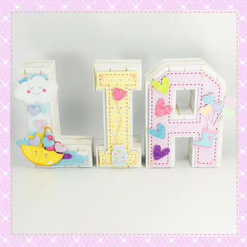 Letras 3d Chuva de Amor
