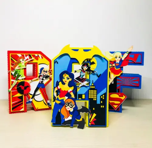 Letras 3d DC Super Hero Girls
