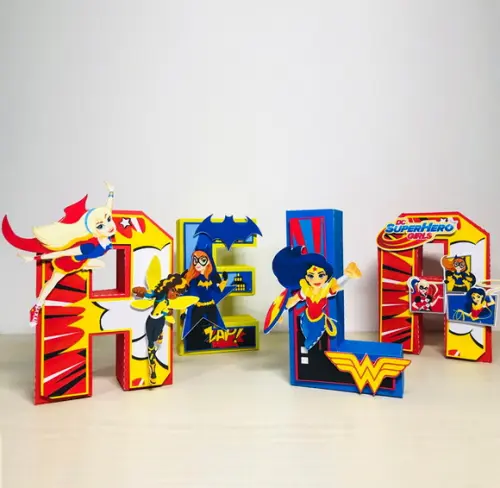 Letras 3d DC Super Hero Girls