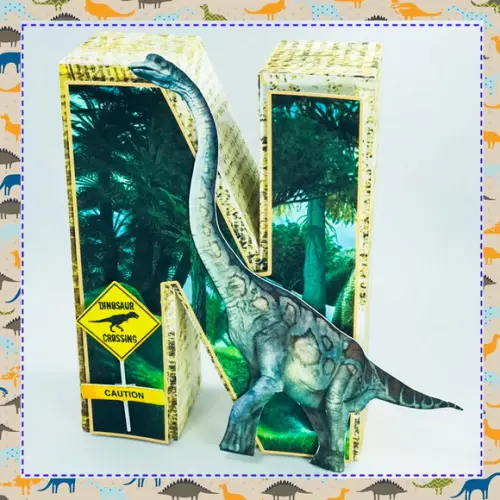 Letras 3d dinossauros - Jurassic Park e World