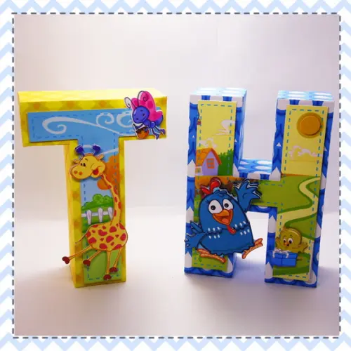 Letras 3d Galinha Pintadinha 3D