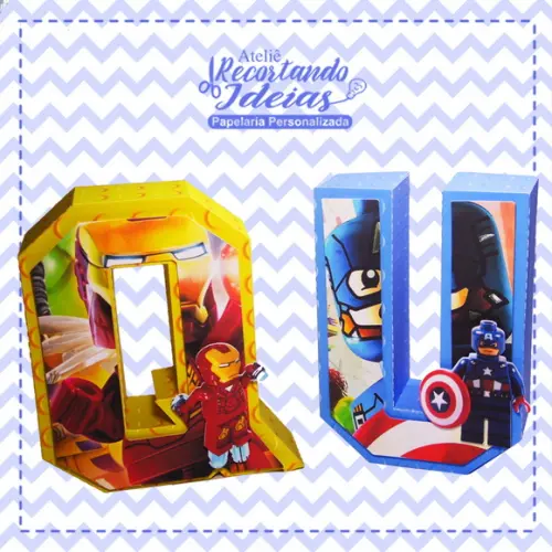Letras 3d Lego Vingadores