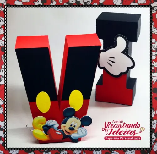 Letras 3D Mickey Mouse - Scrap