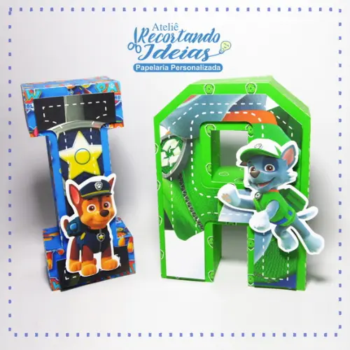 Letras 3d patrulha canina