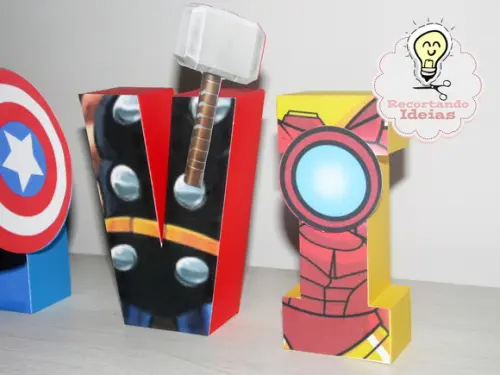 Letras 3D Os Vingadores