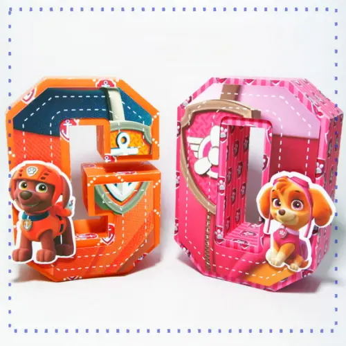 Letras 3d patrulha canina