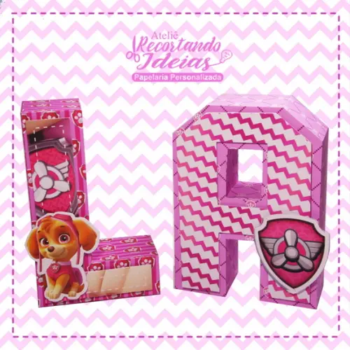 Letras 3d Patrulha Canina Menina