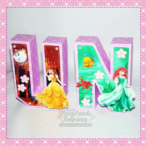 Letras 3d Princesas