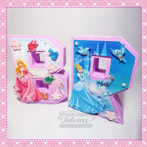 Letras 3d Princesas