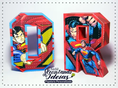 Letras 3D Super Homem