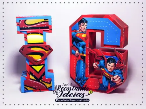 Letras 3D Super Homem